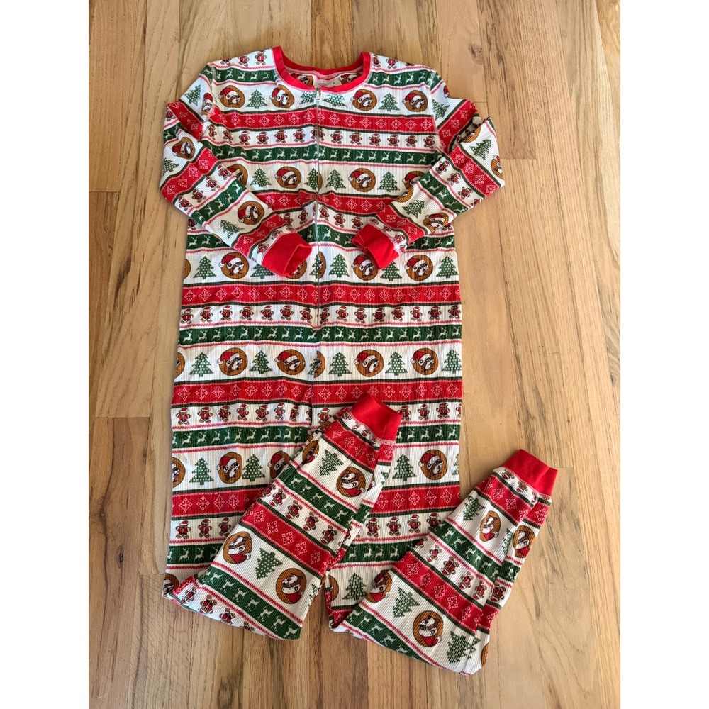 Buc-ee's Christmas One-Piece Thermal Pajamas Union Suit Drop Seat Adult Small